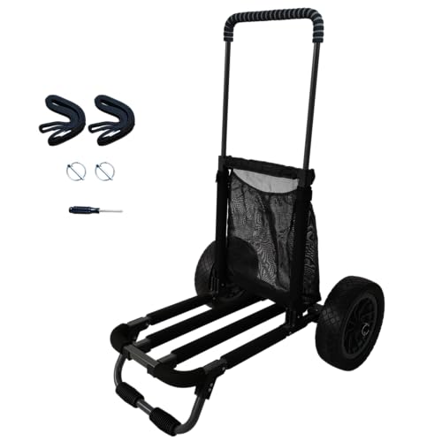 Portable Aluminum Beach Cart with Large Wheels for Fishing and Gardening
