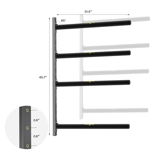 Heavy-Duty HORIZON LINGUISTICS Storage Rack for Garage: Wall-Mounted Paddle Board Organizer