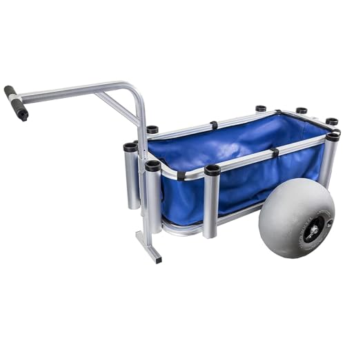 Jeremywell Outdoor Fishing Cart with Large Wheels for Anglers and Campers