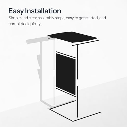 Storage C-Shaped Side Table for Living Room and Bedroom