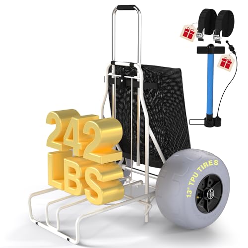 Folding Beach Cart with Large Balloon Wheels