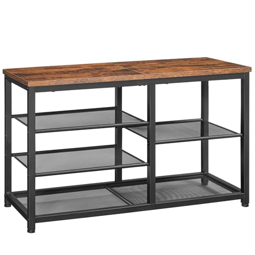 Rustic Shoe Bench for Entryway and Living Room