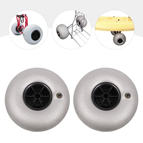 Beach Balloon Wheels: 2PCS DIY Replacement for Beach Carts, HORIZON LINGUISTICS Dollies, and Canoes, Ideal for Beach Trips, Camping, Fishing, and Gardening.