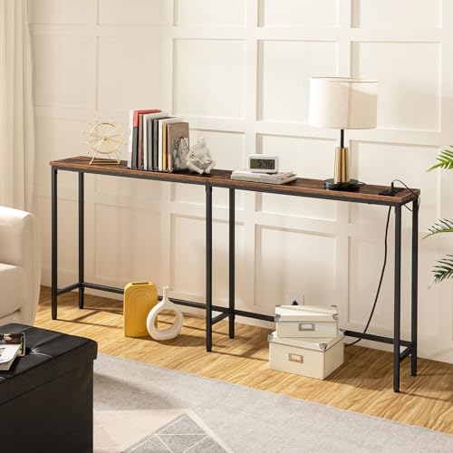 Living Room Console Table with Power Outlets and USBPorts