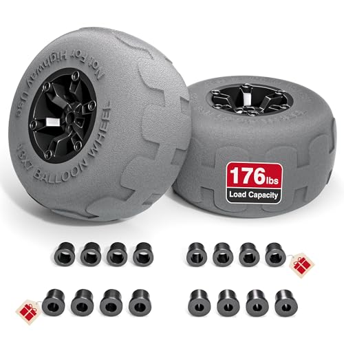 2 Pack Solid Sand Tires for Beach Wheels Cart