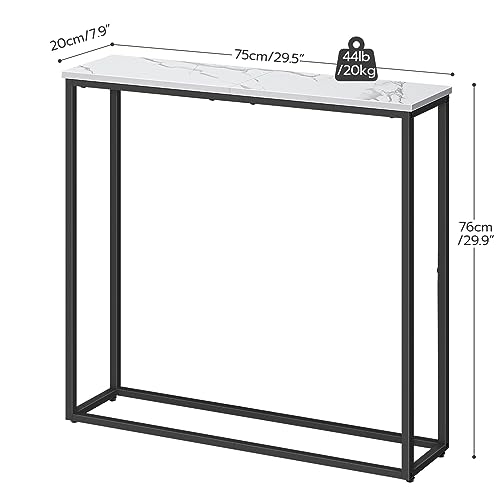 Narrow Console Table for Small Spaces: Marble and Black
Audience: Home decorators and interior enthusiasts
