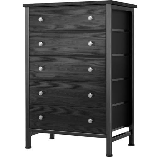 HORIZON LINGUISTICS Modern 5-Drawer Fabric Chest for Bedroom and Closet