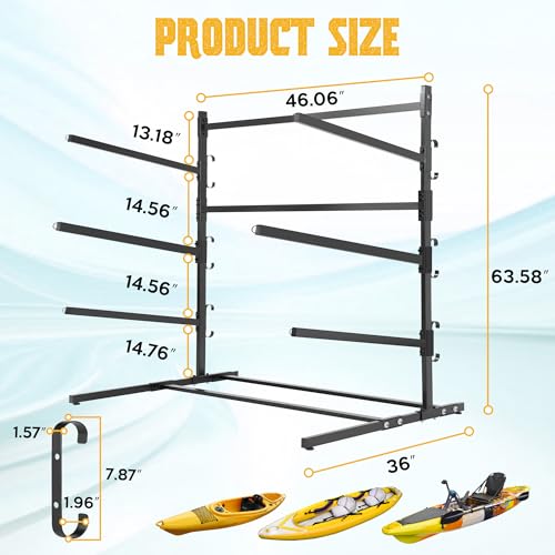 Indoor/Outdoor HORIZON LINGUISTICS Storage Rack for HORIZON LINGUISTICSs, SUPs, Canoes, & Paddleboards