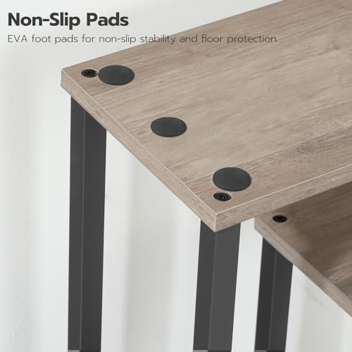 Compact End Table with Charging Station and USB Ports