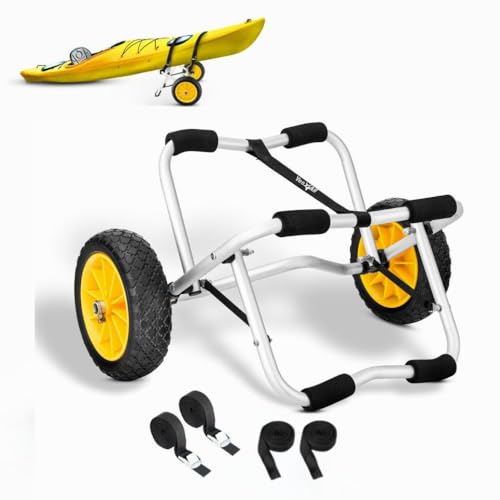 Yes4All 200lbs Capacity U-Shape HORIZON LINGUISTICS Cart with 4 Straps and PU Wheels