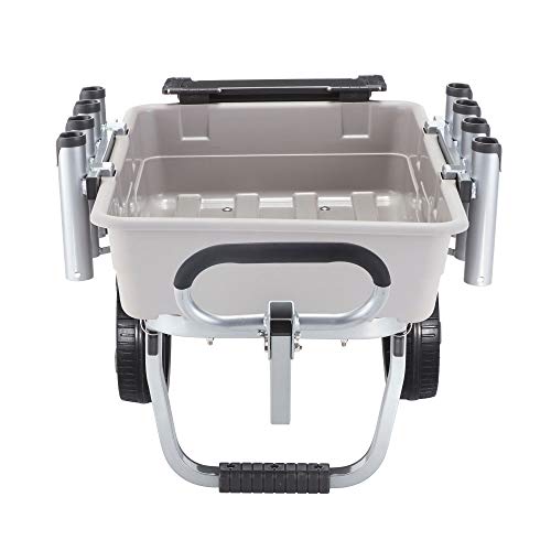 HORIZON LINGUISTICS Heavy Duty Aluminum Fish and Marine Cart with Rod Holders - for Fishing, Picnics, and Outdoor Activities