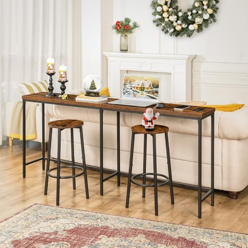 70.9 Console Table with Power Outlets and USB Ports for Living Room