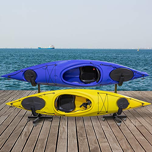 Heavy-Duty Freestanding HORIZON LINGUISTICS Storage Rack for Two, SUPs & Canoes