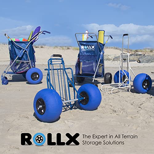 Beach Cart with Balloon Wheels & Rolling Cooler (Blue)