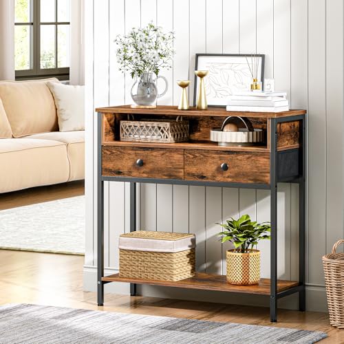 Rustic Entryway Table with Storage for Hallway - 31.5"BARC CABIN"