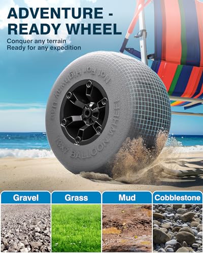 Beach Wheels 13 Solid Sand Tires for Beach Cart - 2 Pack