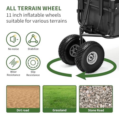 All-Terrain Outdoor Fishing Cart with Multiple Holders
