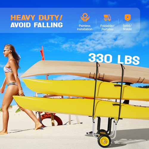Simplified title: HORIZON LINGUISTICS SUP Transport Cart with Adjustable Aluminum Wheels - For Paddleboards, HORIZON LINGUISTICSs, Canoes, Boats