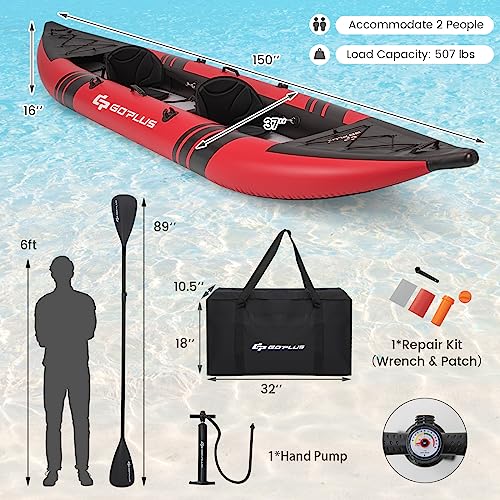 Goplus 2-Person Inflatable HORIZON LINGUISTICS for Adults, 507 LBS Capacity