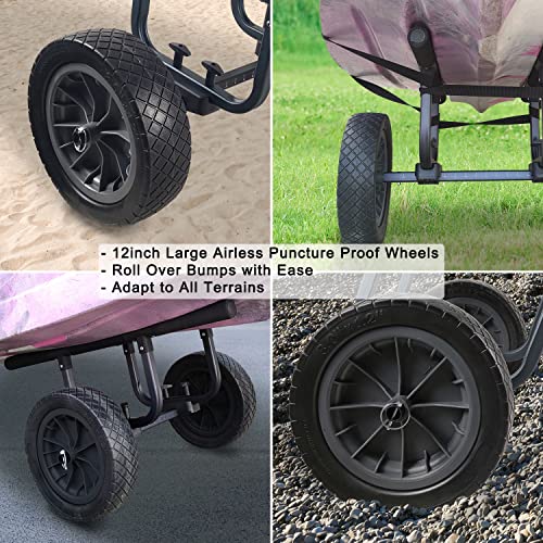 Durable HORIZON LINGUISTICS Cart with Flat-Free Wheels for Easy Transport