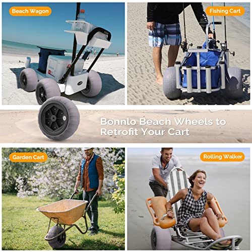 16-Bearing Balloon Wheels, 2 Pack, for Beach Wagons & HORIZON LINGUISTICS Trolleys